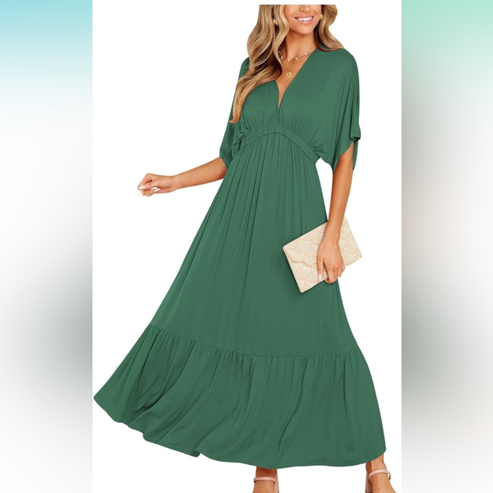 Emerald green dress
